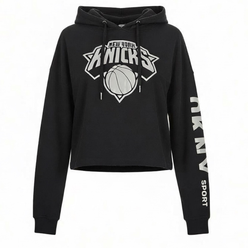 DKNY New York Knicks Crop Hoodie | SIZE S - Picture 3 of 7